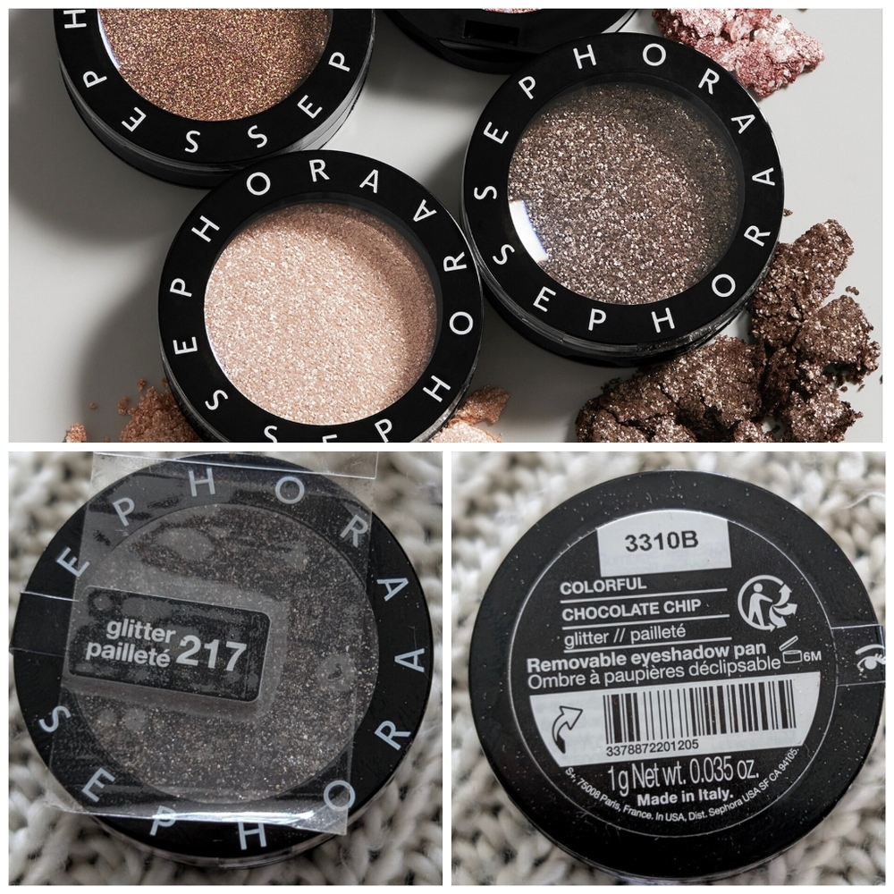 Sephora "Chocolate Chip" Glitter Eyeshadow NEW *flaw*